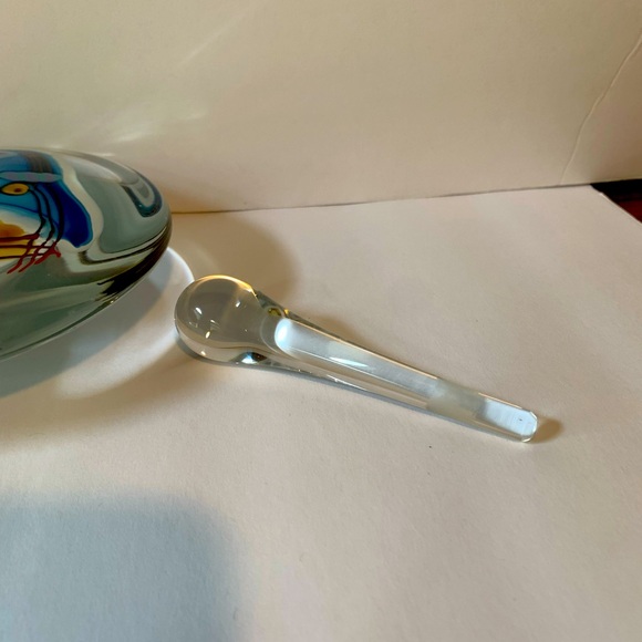 James Wilbat Abstract Hand-Blown Art Glass Elongated Perfume Bottle SIGNED / 94 - Picture 3 of 7